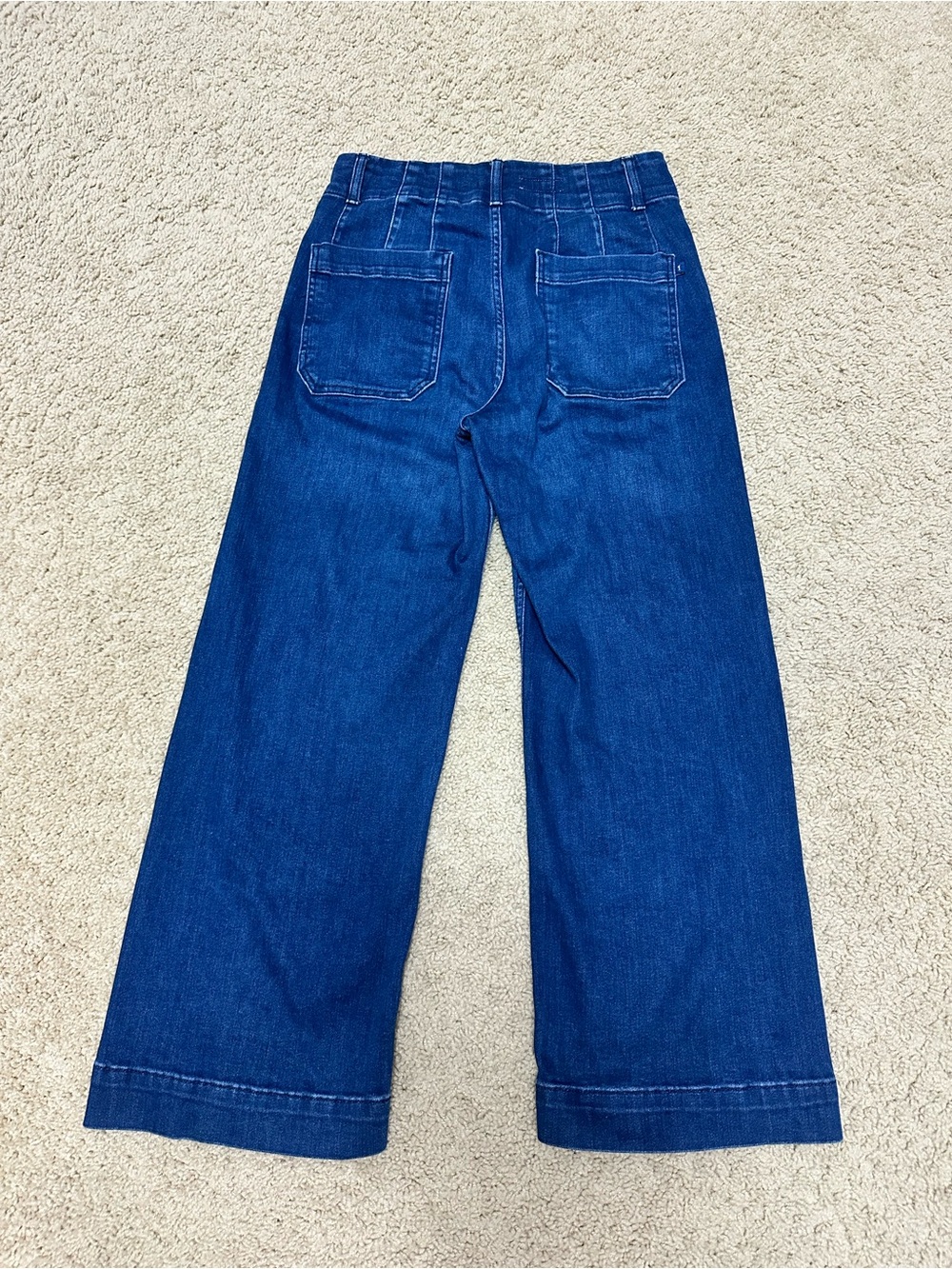 Pilcro Wide-Leg Cropped Jeans in Deep Indigo - Picture 2 of 3